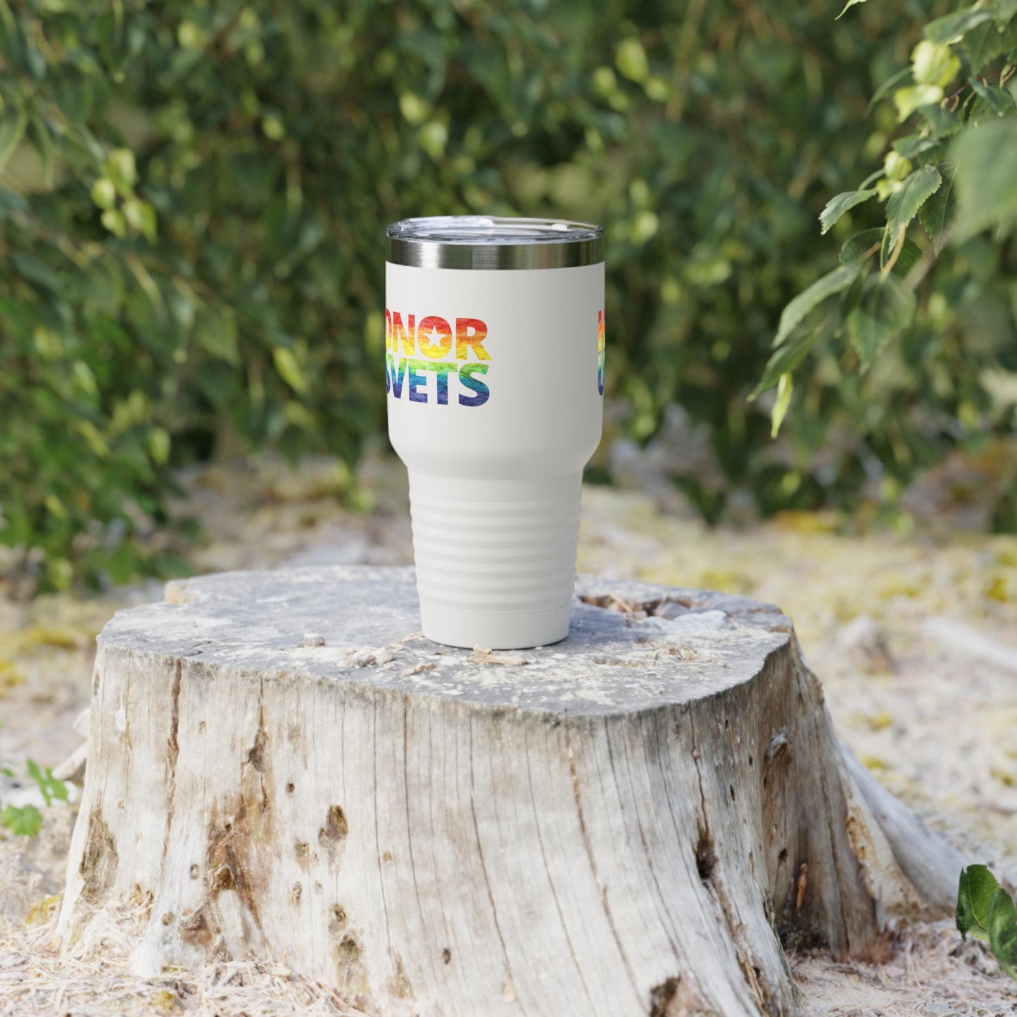 HONORUSVETS Rainbow Pride Ringneck Tumbler