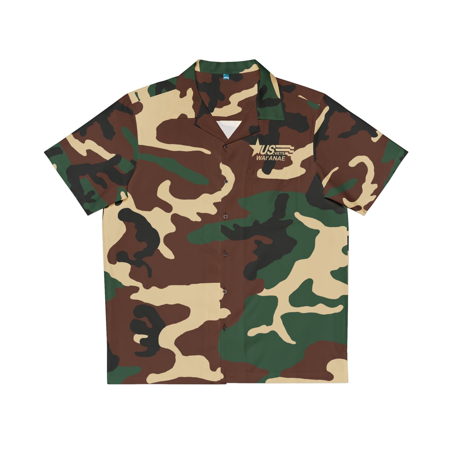 WAI'ANAE Camo Hawaiian Shirt