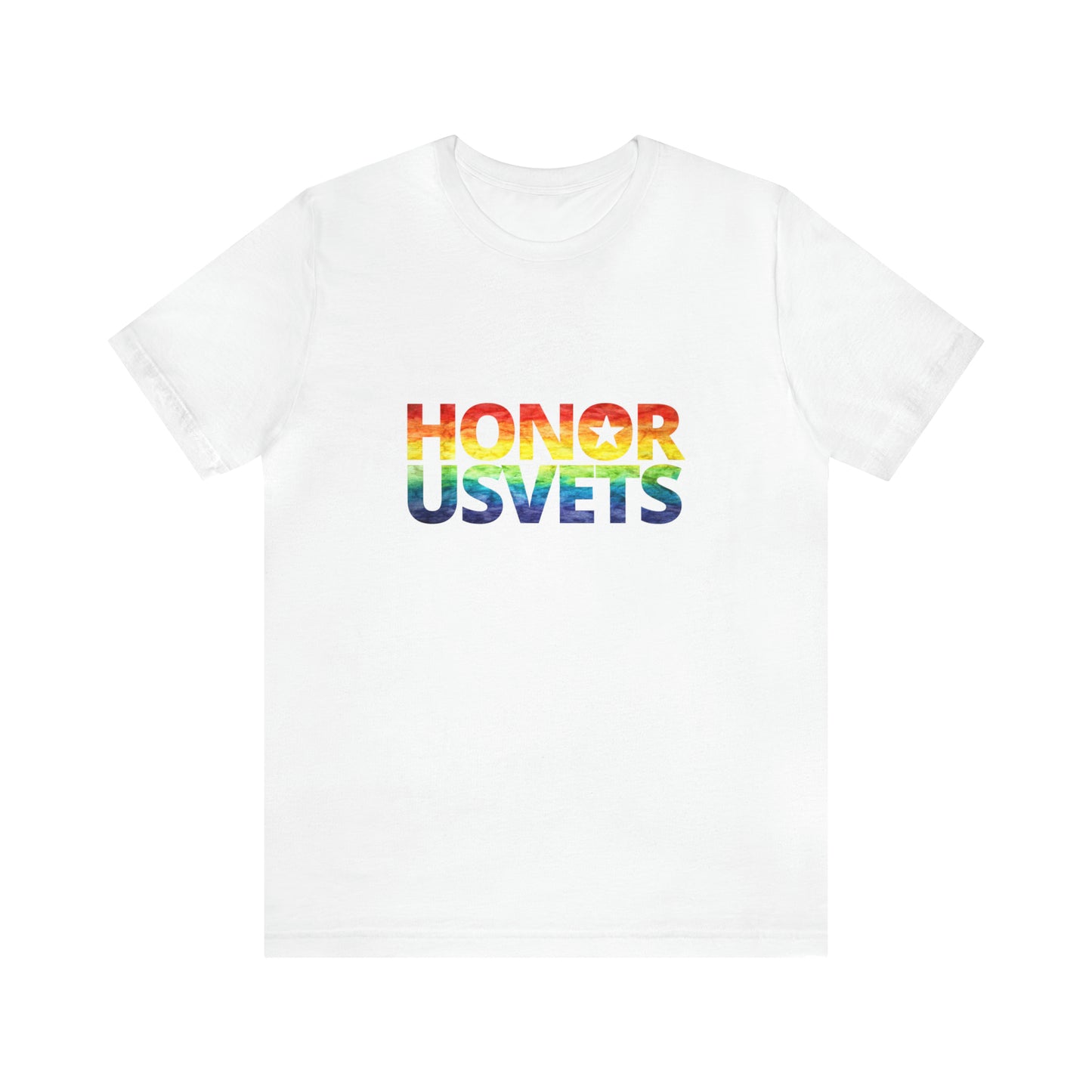 HONORUSVETS Pride Rainbow Premium Crew Neck Adult Tee
