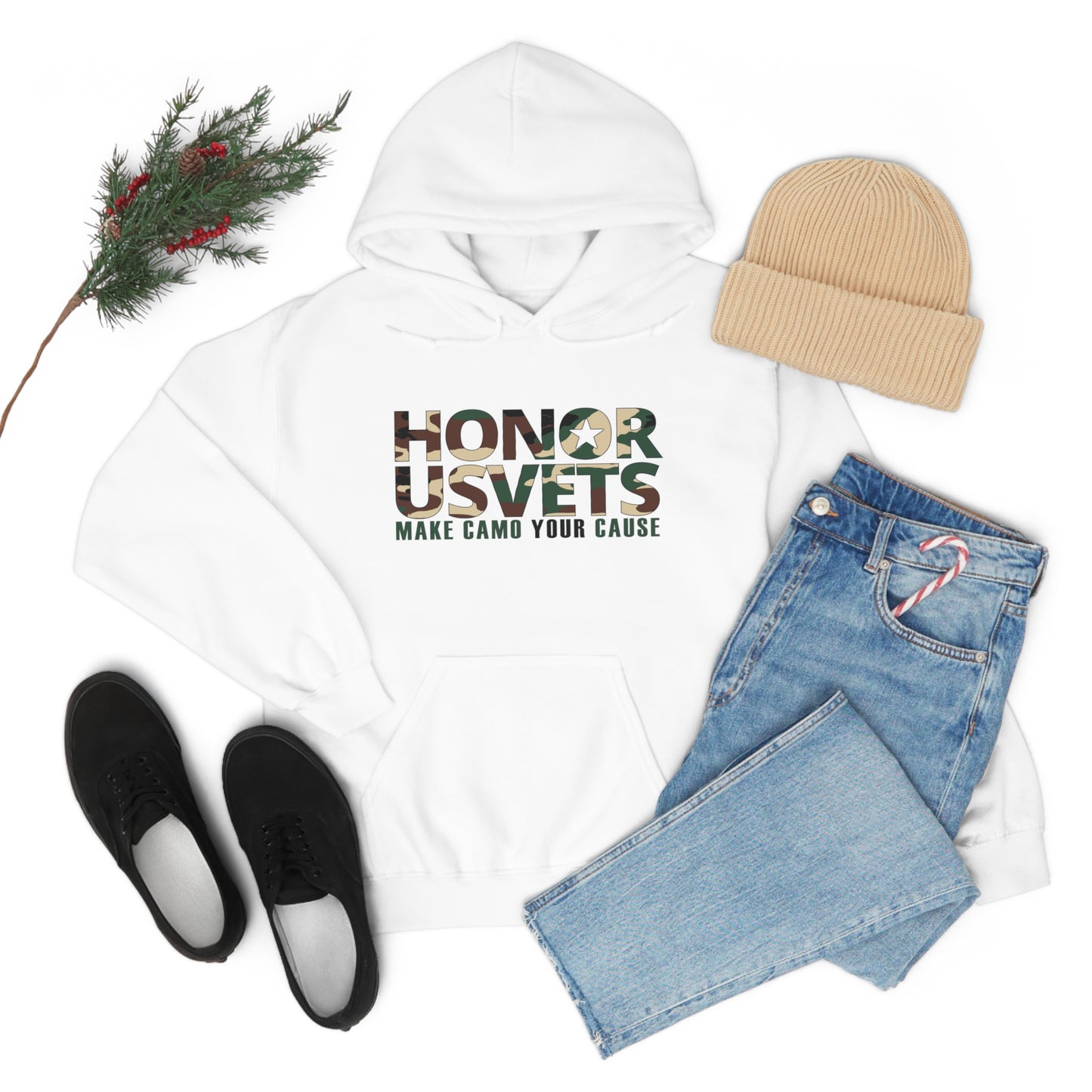 HONORUSVETS Camo Heavy Blend™ Hooded Sweatshirt
