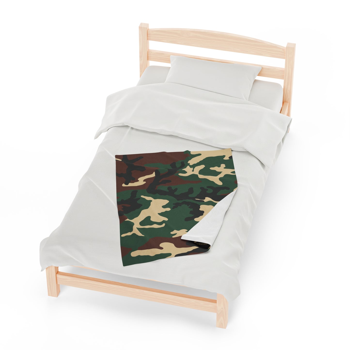 U.S.VETS Camo Print Velveteen Plush Blanket (Multiple Sizes!)