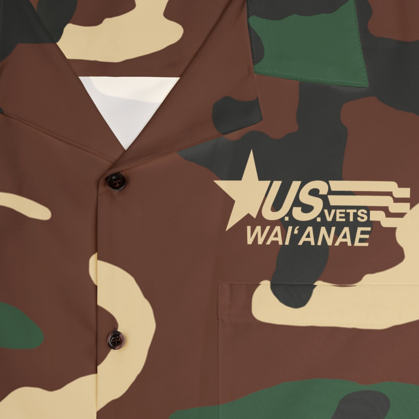 WAI'ANAE Camo Hawaiian Shirt