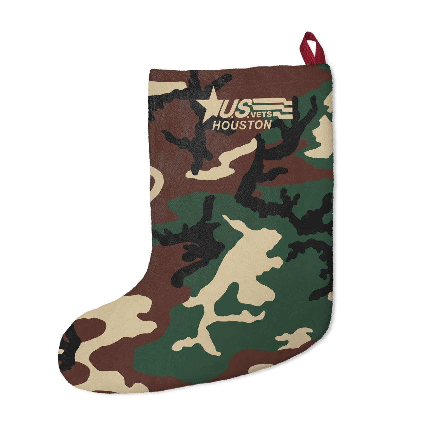 HOUSTON U.S.VETS Camo Christmas Stocking