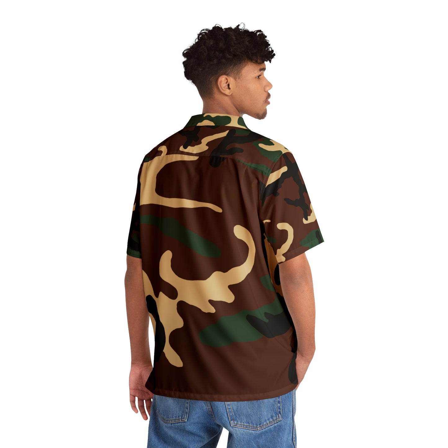 BARBER'S POINT Camo Hawaiian Shirt