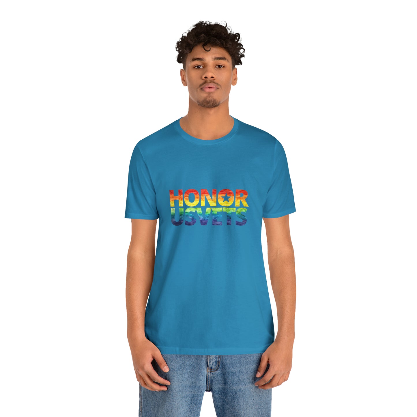 HONORUSVETS Pride Rainbow Premium Crew Neck Adult Tee