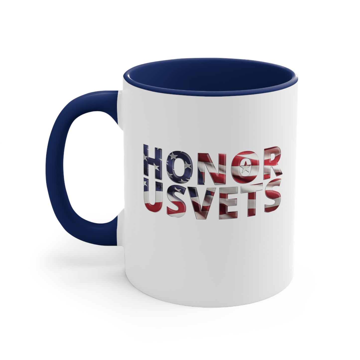 HONORUSVETS Flag Accent Coffee Mug, 11oz