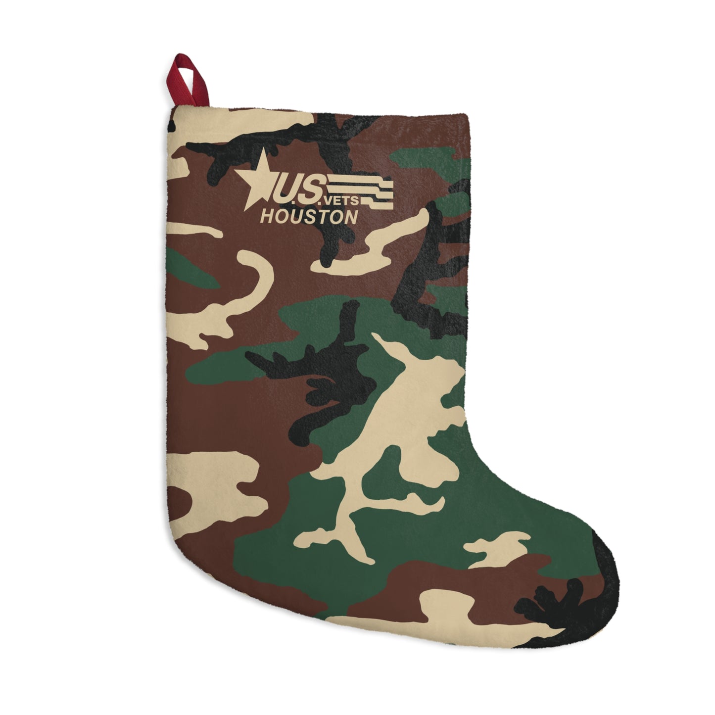 HOUSTON U.S.VETS Camo Christmas Stocking