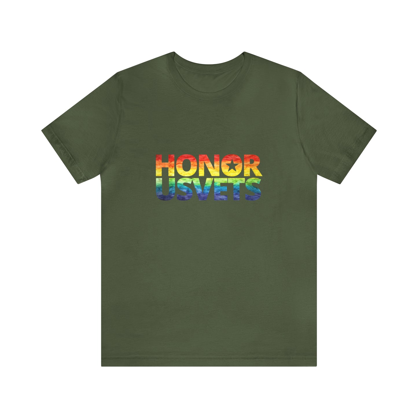 HONORUSVETS Pride Rainbow Premium Crew Neck Adult Tee