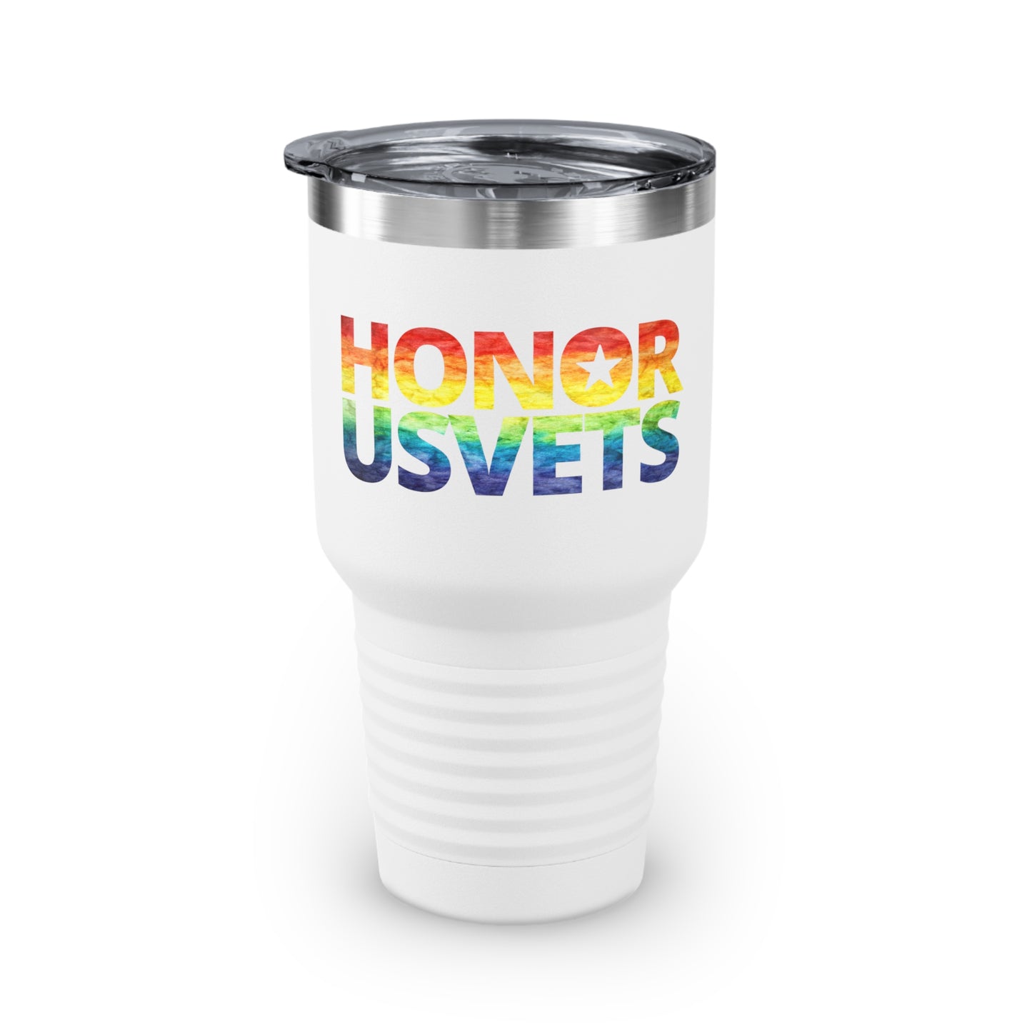HONORUSVETS Rainbow Pride Ringneck Tumbler