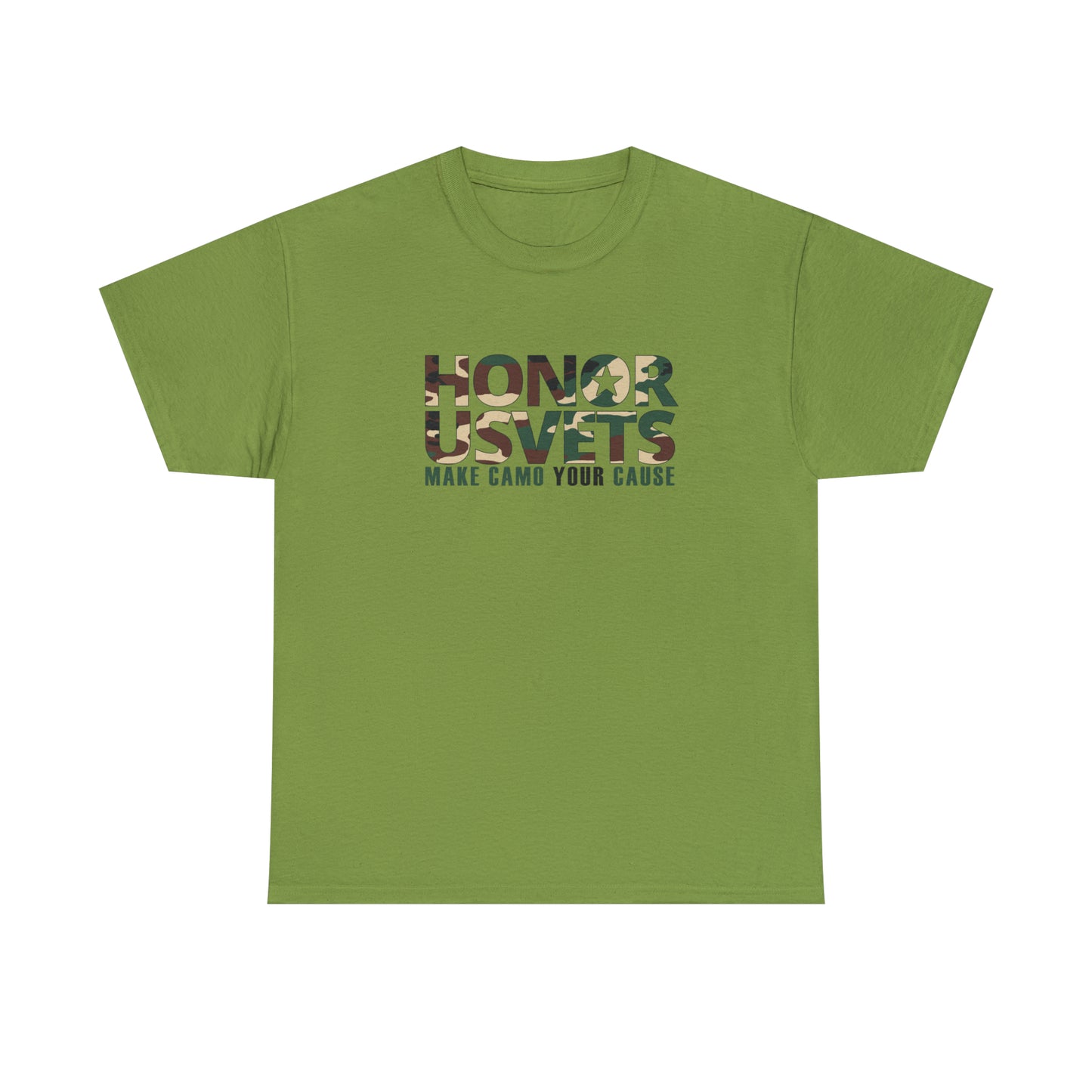 HONORUSVETS Camo Crew Neck Heavy Cotton Tee