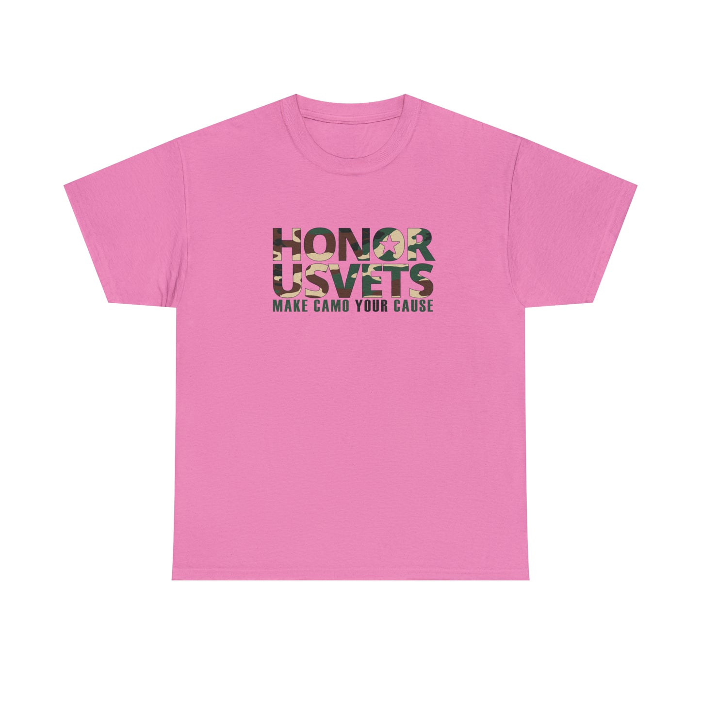 HONORUSVETS Camo Crew Neck Heavy Cotton Tee