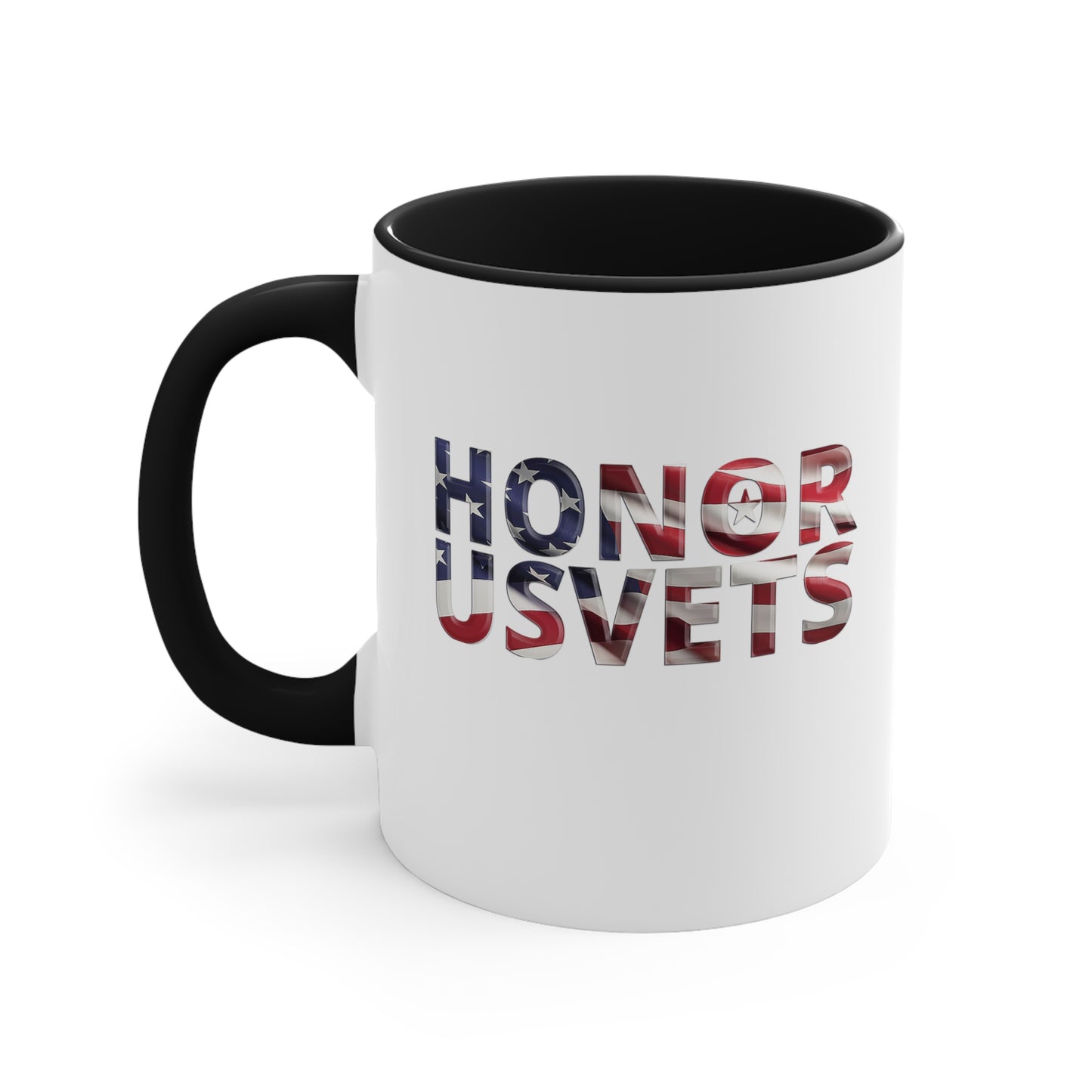 HONORUSVETS Flag Accent Coffee Mug, 11oz
