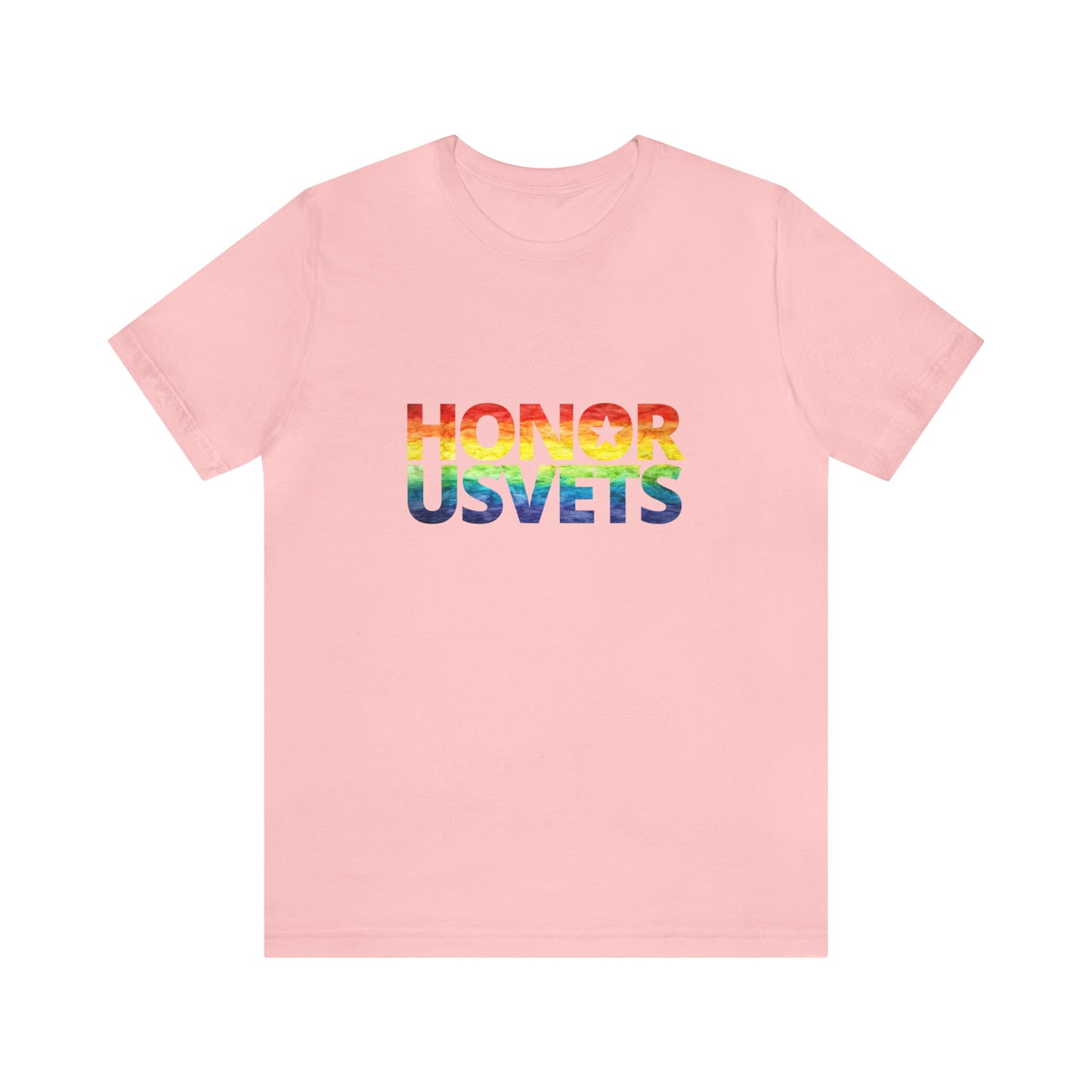 HONORUSVETS Pride Rainbow Premium Crew Neck Adult Tee