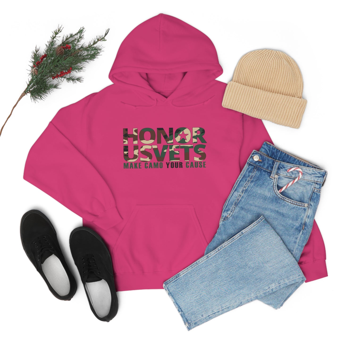HONORUSVETS Camo Heavy Blend™ Hooded Sweatshirt