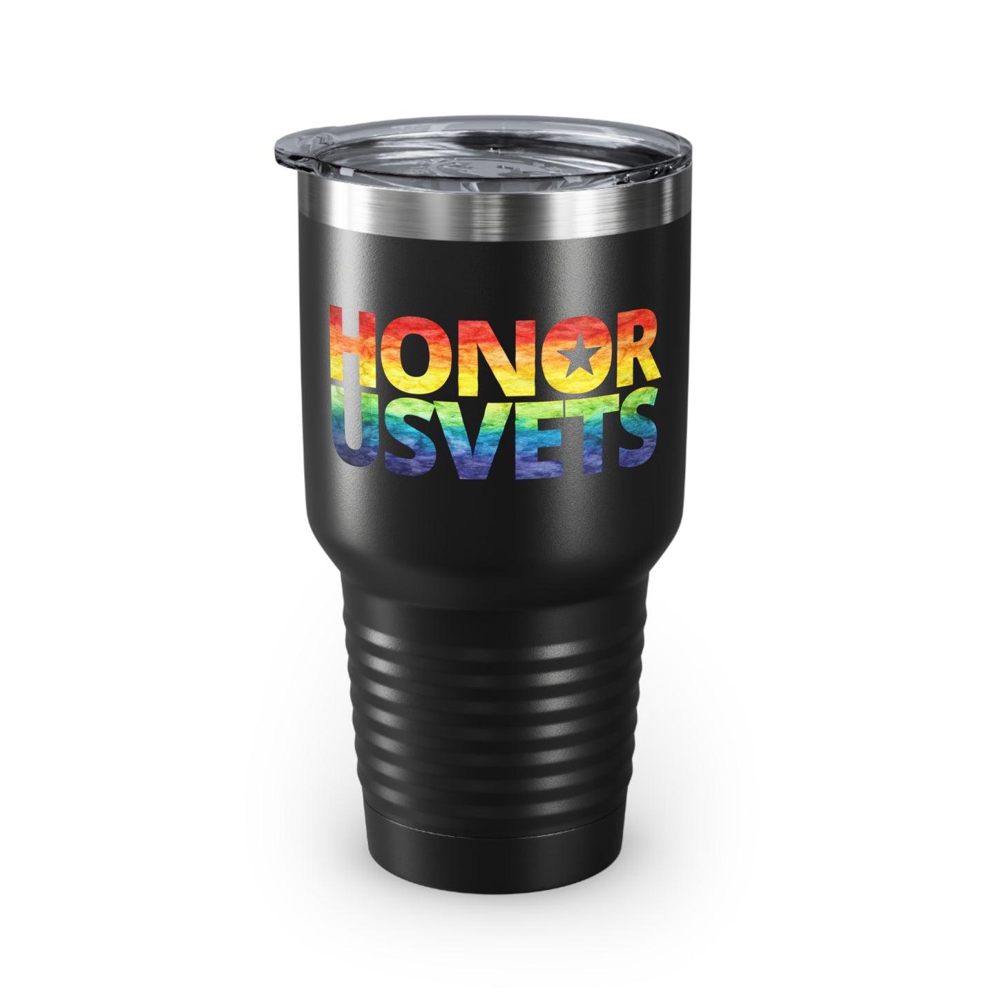 HONORUSVETS Rainbow Pride Ringneck Tumbler