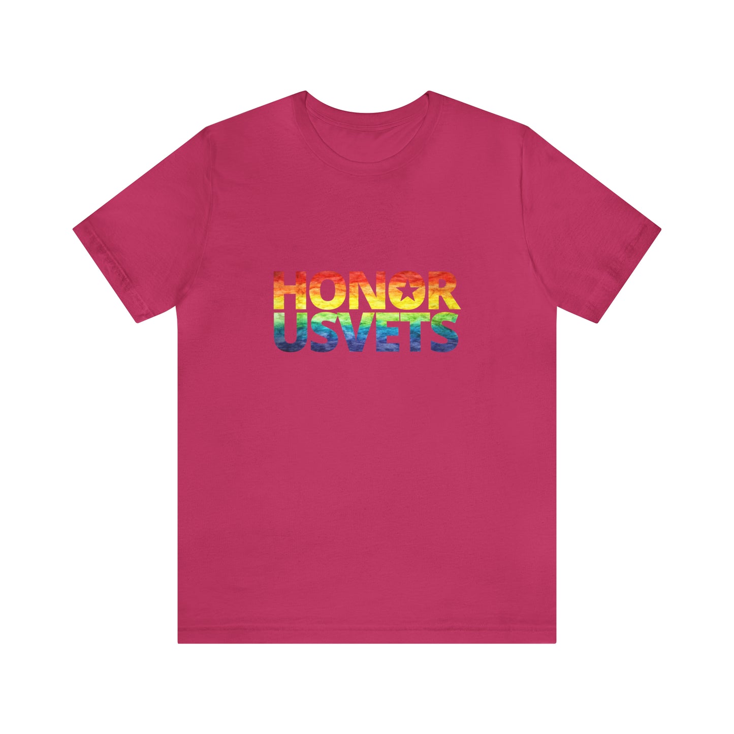 HONORUSVETS Pride Rainbow Premium Crew Neck Adult Tee