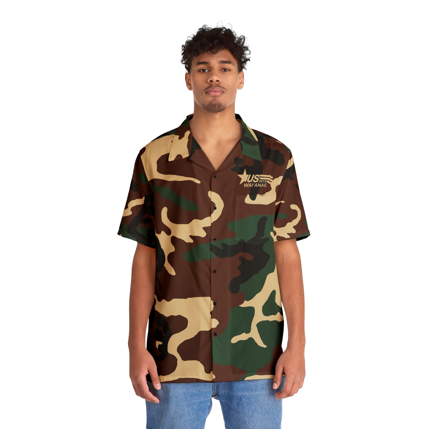 WAI'ANAE Camo Hawaiian Shirt
