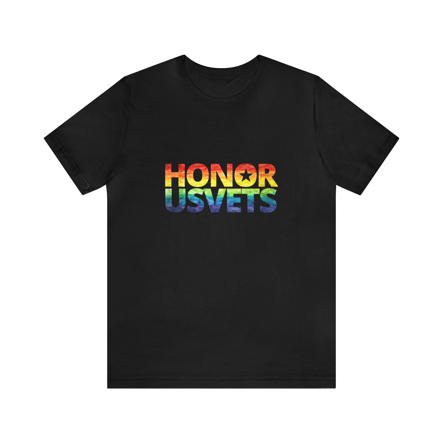 HONORUSVETS Pride Rainbow Premium Crew Neck Adult Tee