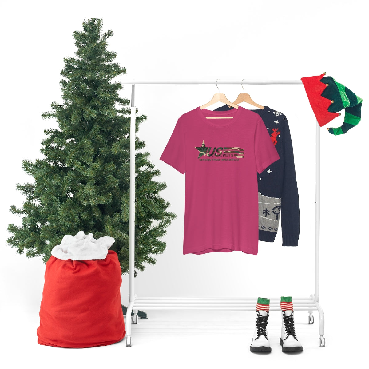 U.S.VETS Premium Camo Crew Neck Adult Tee
