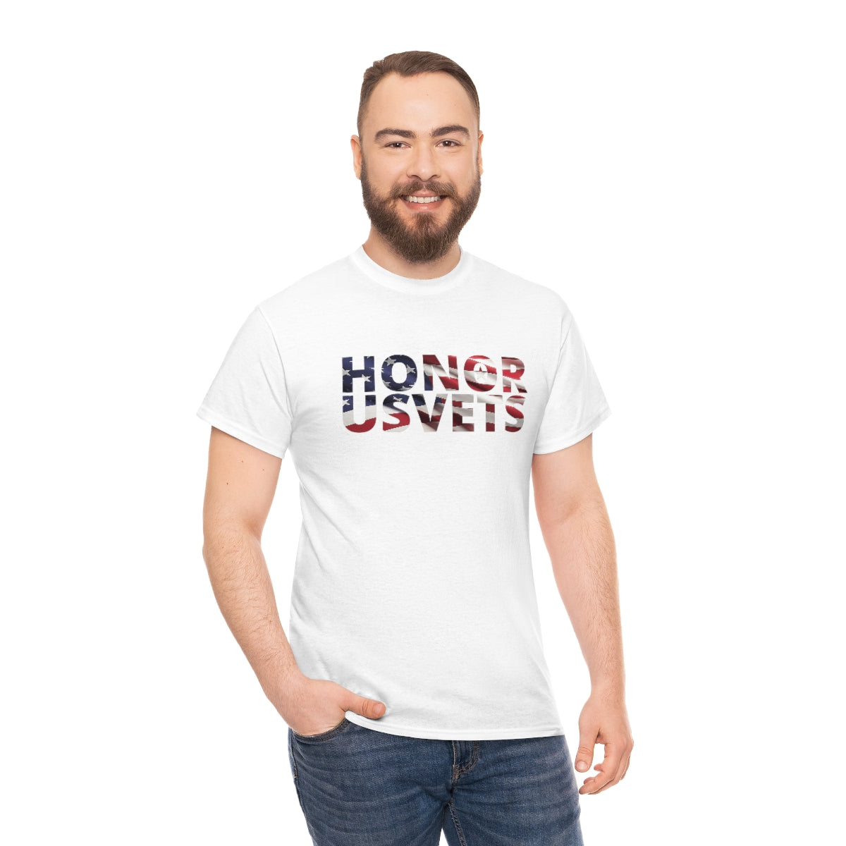 HONORUSVETS Flag Heavy Cotton Tee