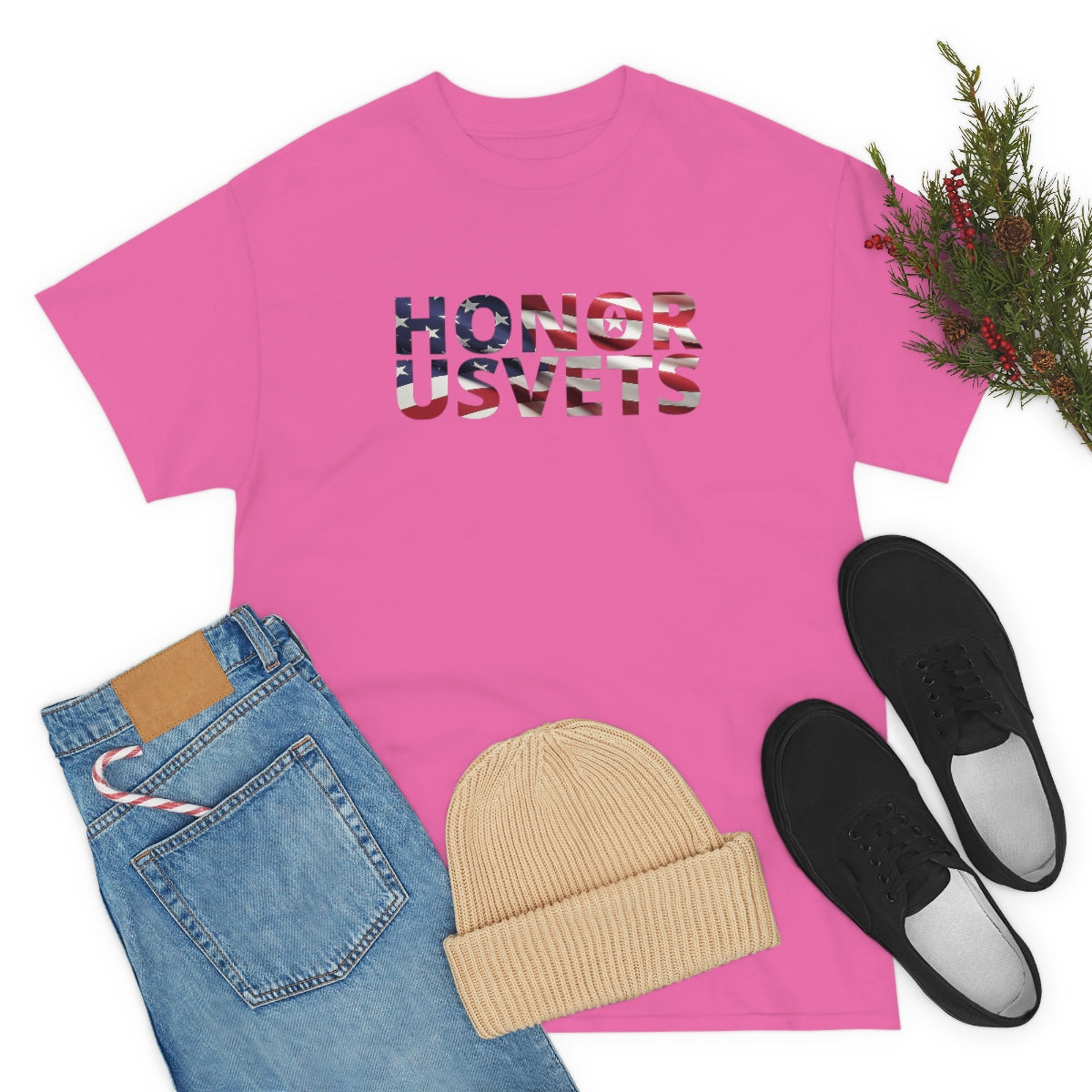 HONORUSVETS Flag Heavy Cotton Tee