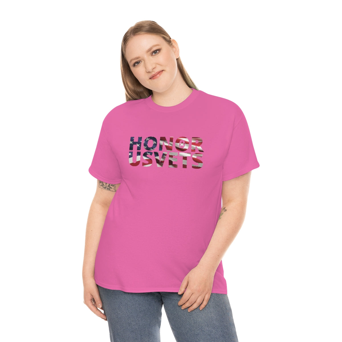 HONORUSVETS Flag Heavy Cotton Tee