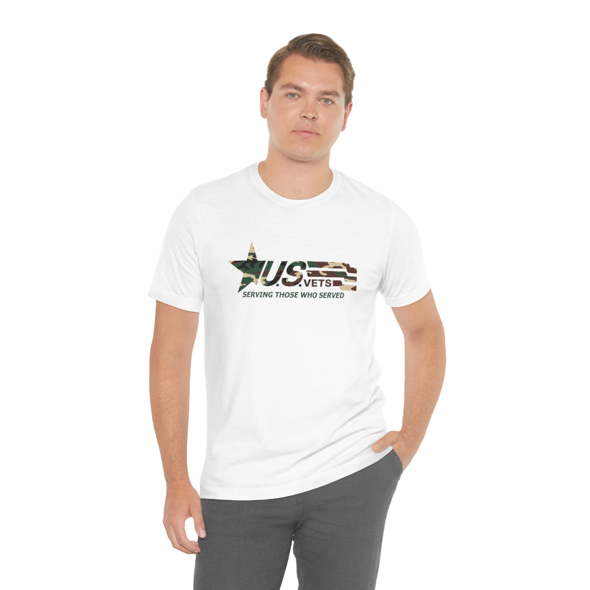 U.S.VETS Premium Camo Crew Neck Adult Tee