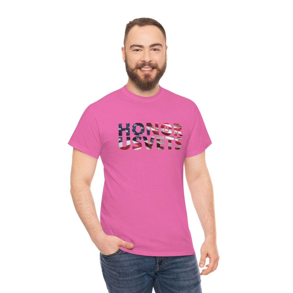 HONORUSVETS Flag Heavy Cotton Tee