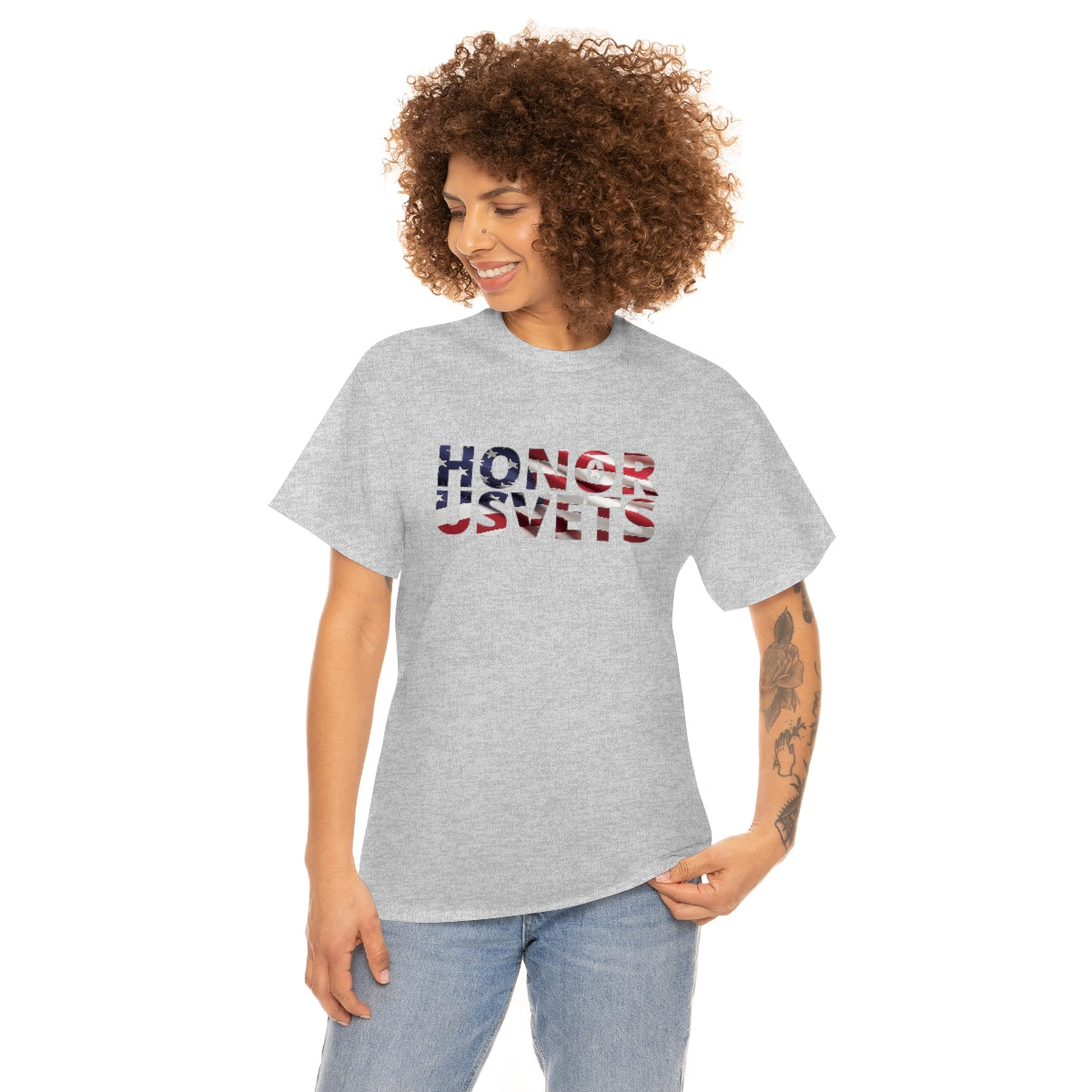 HONORUSVETS Flag Heavy Cotton Tee