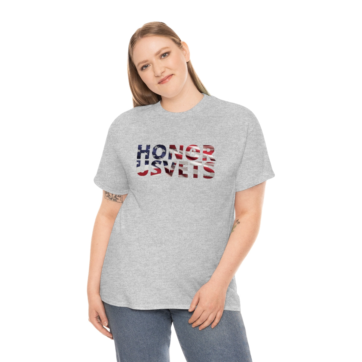 HONORUSVETS Flag Heavy Cotton Tee