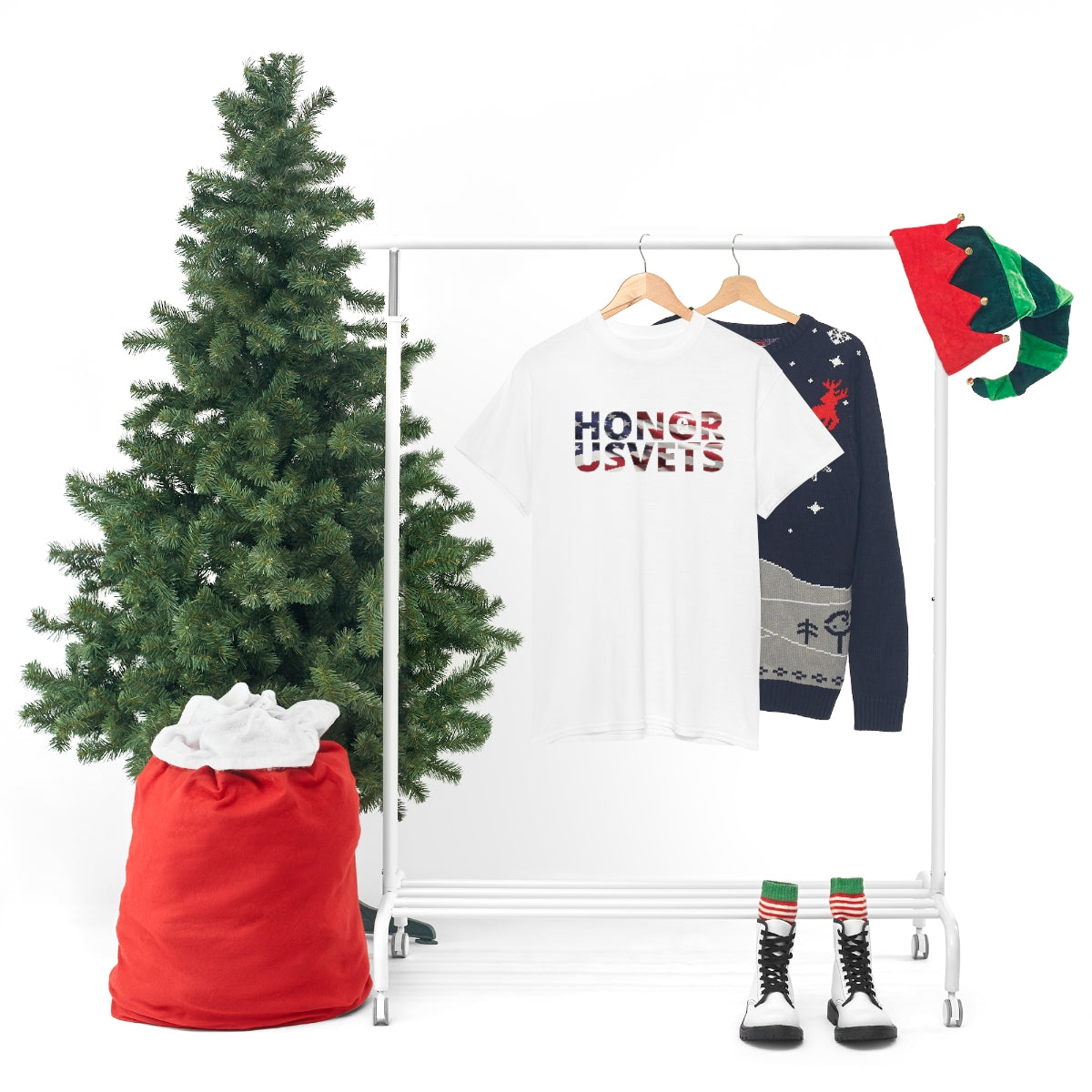 HONORUSVETS Flag Heavy Cotton Tee