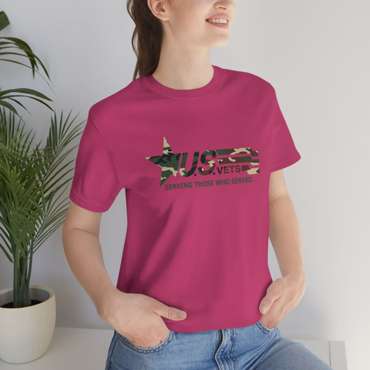 U.S.VETS Premium Camo Crew Neck Adult Tee