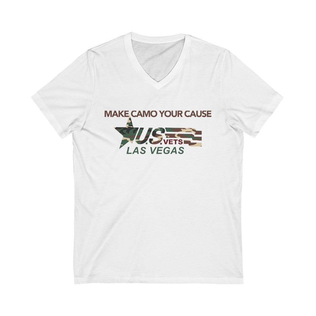LAS VEGAS Premium Camo Short Sleeve V-Neck Tee