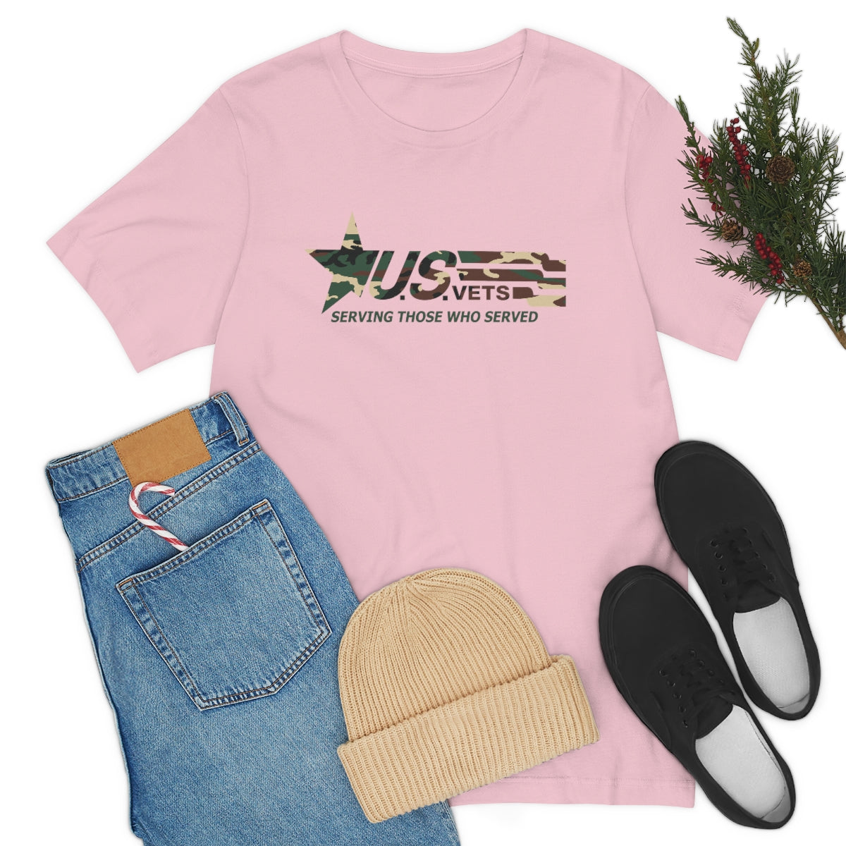 U.S.VETS Premium Camo Crew Neck Adult Tee