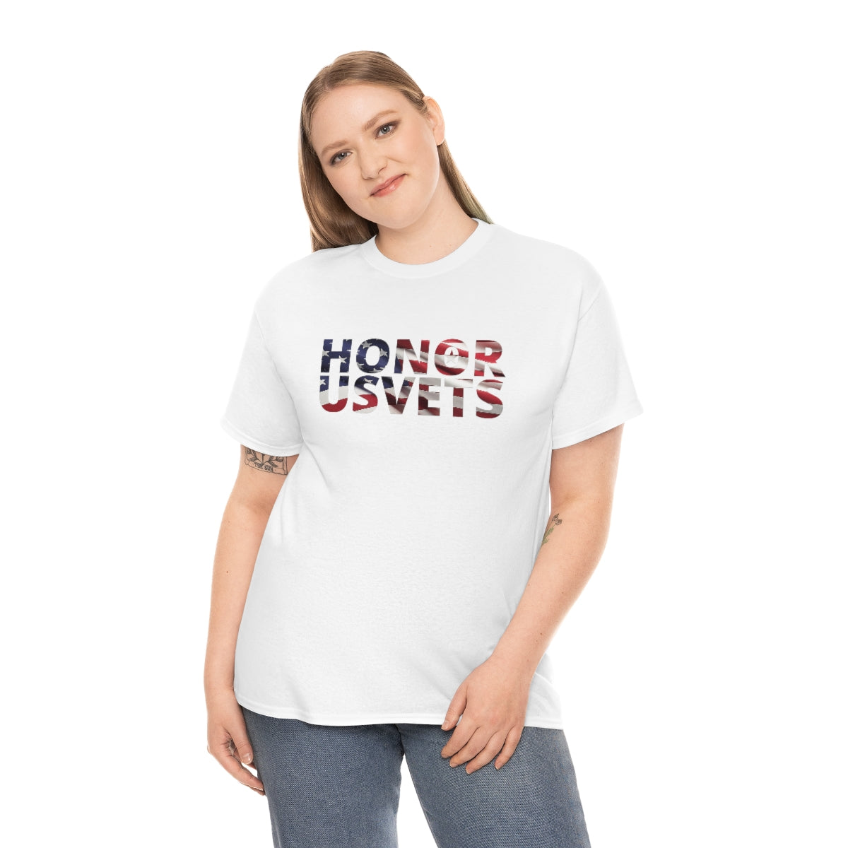 HONORUSVETS Flag Heavy Cotton Tee