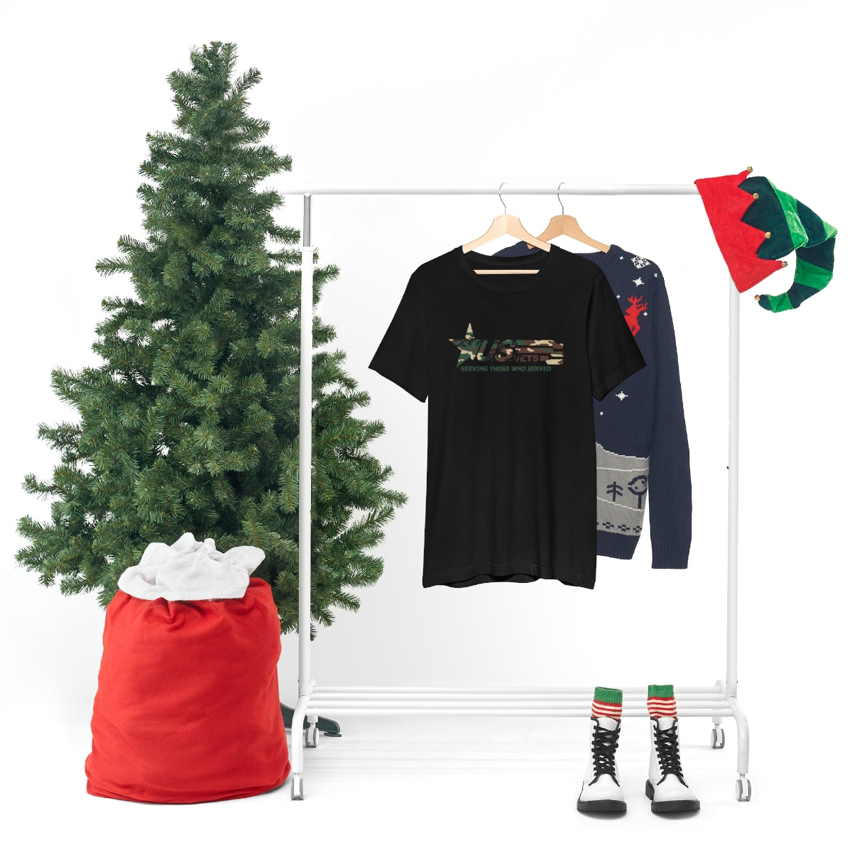U.S.VETS Premium Camo Crew Neck Adult Tee