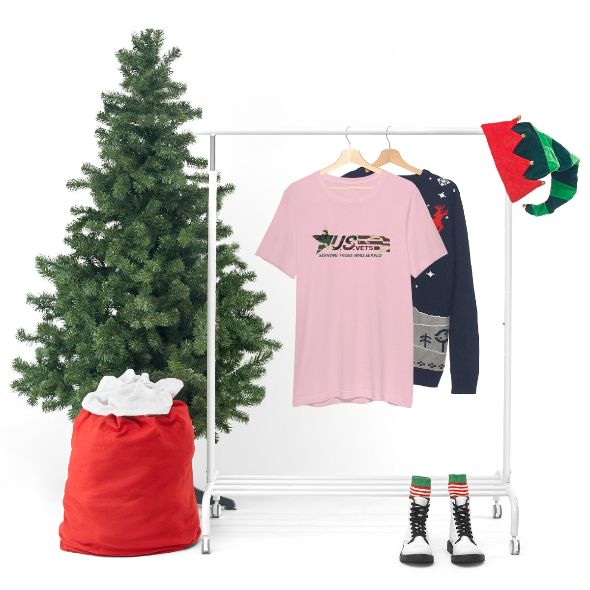 U.S.VETS Premium Camo Crew Neck Adult Tee