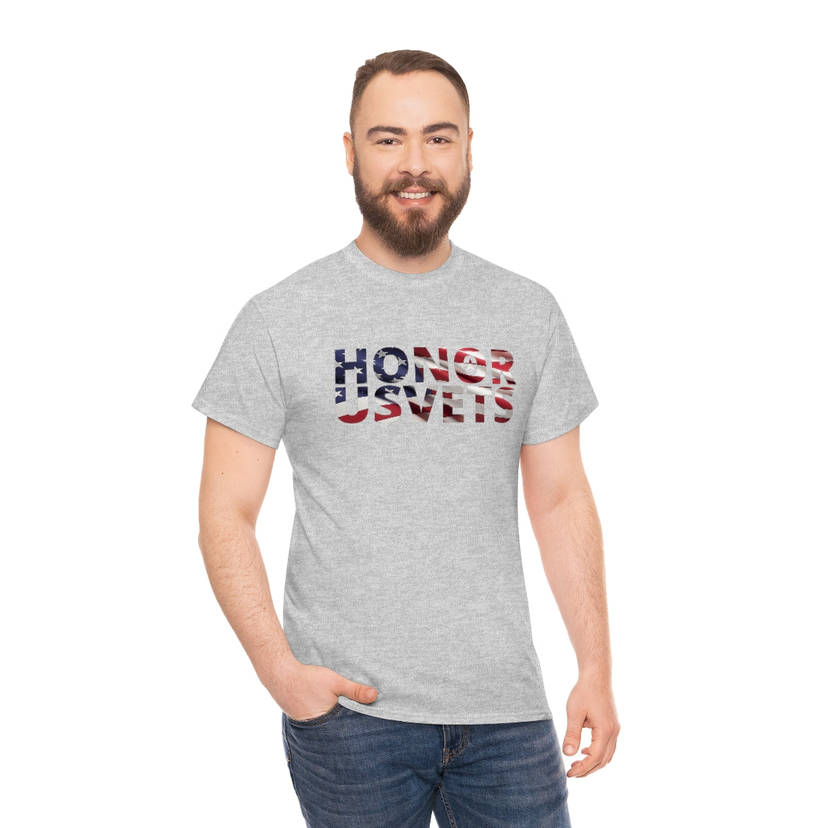HONORUSVETS Flag Heavy Cotton Tee
