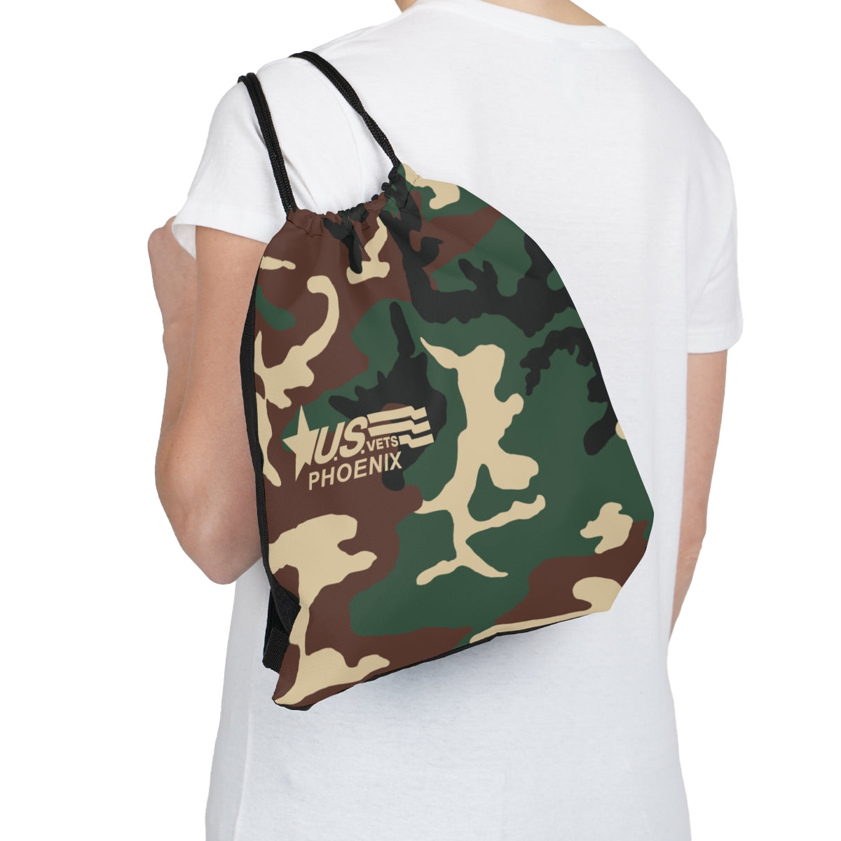 U.S.VETS Camo Outdoor Drawstring Bag