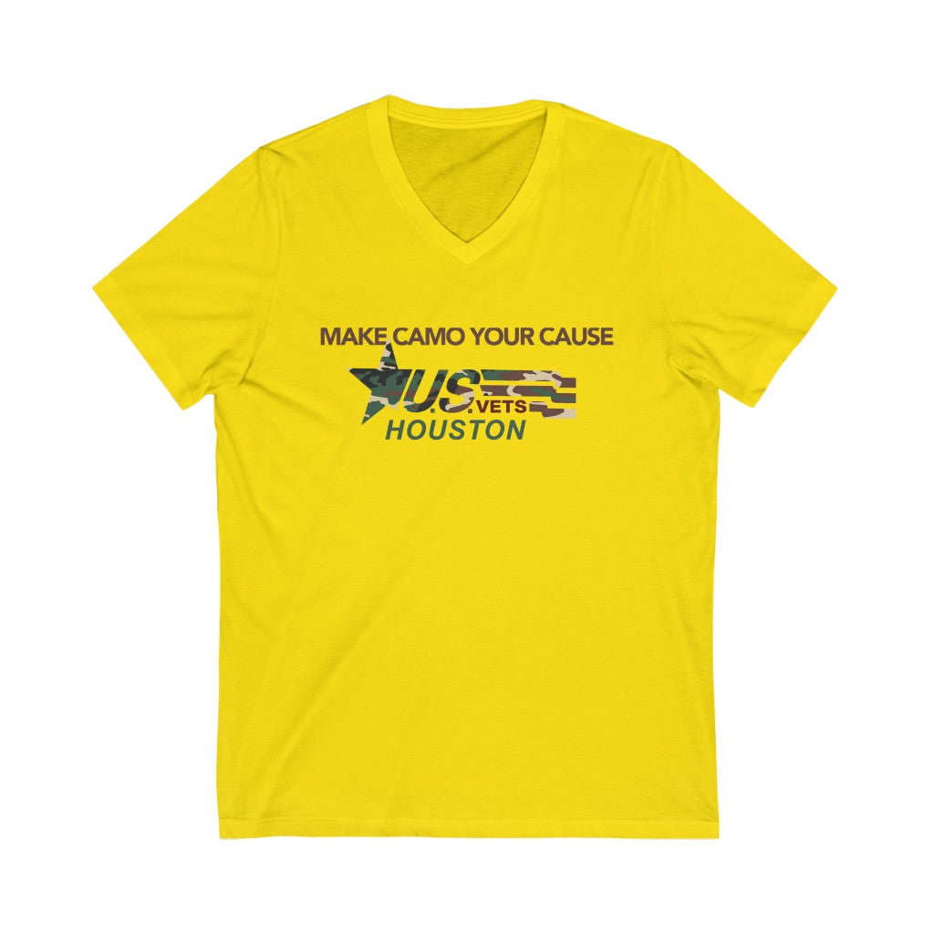 HOUSTON Premium Camo Short Sleeve V-Neck Tee