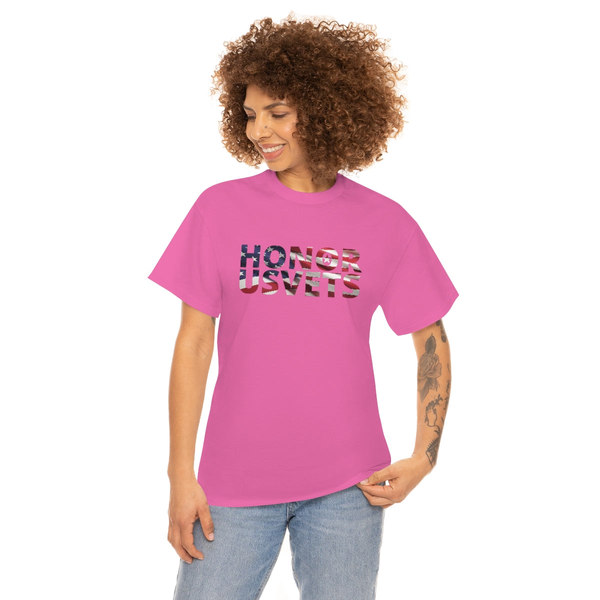 HONORUSVETS Flag Heavy Cotton Tee