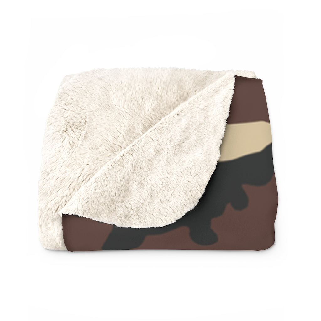 PRESCOTT U.S.VETS Camo Sherpa Fleece Blanket