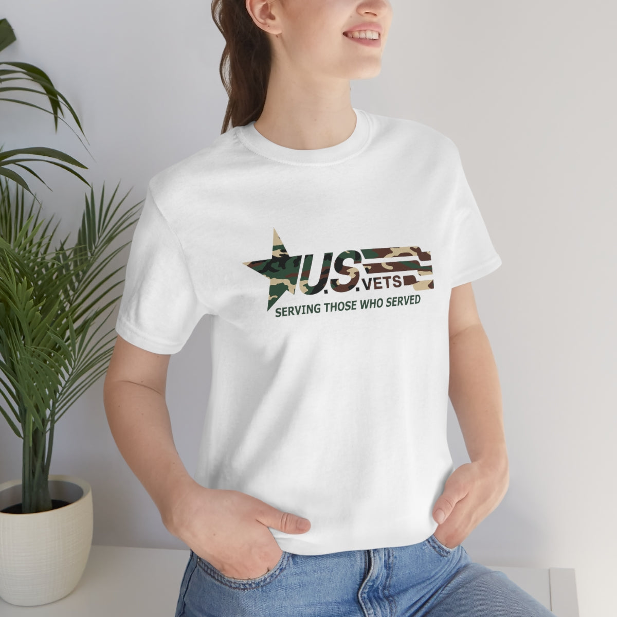 U.S.VETS Premium Camo Crew Neck Adult Tee