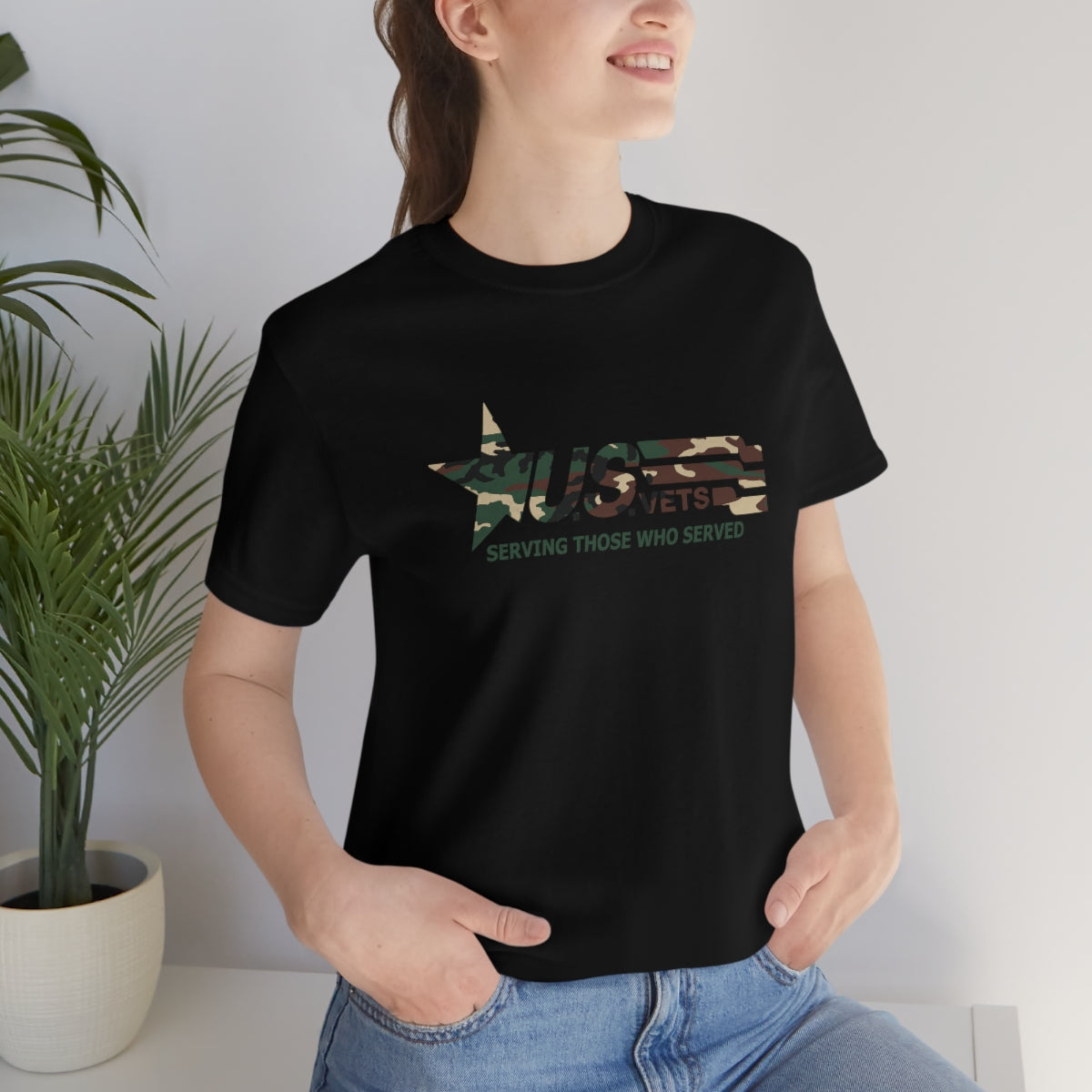 U.S.VETS Premium Camo Crew Neck Adult Tee
