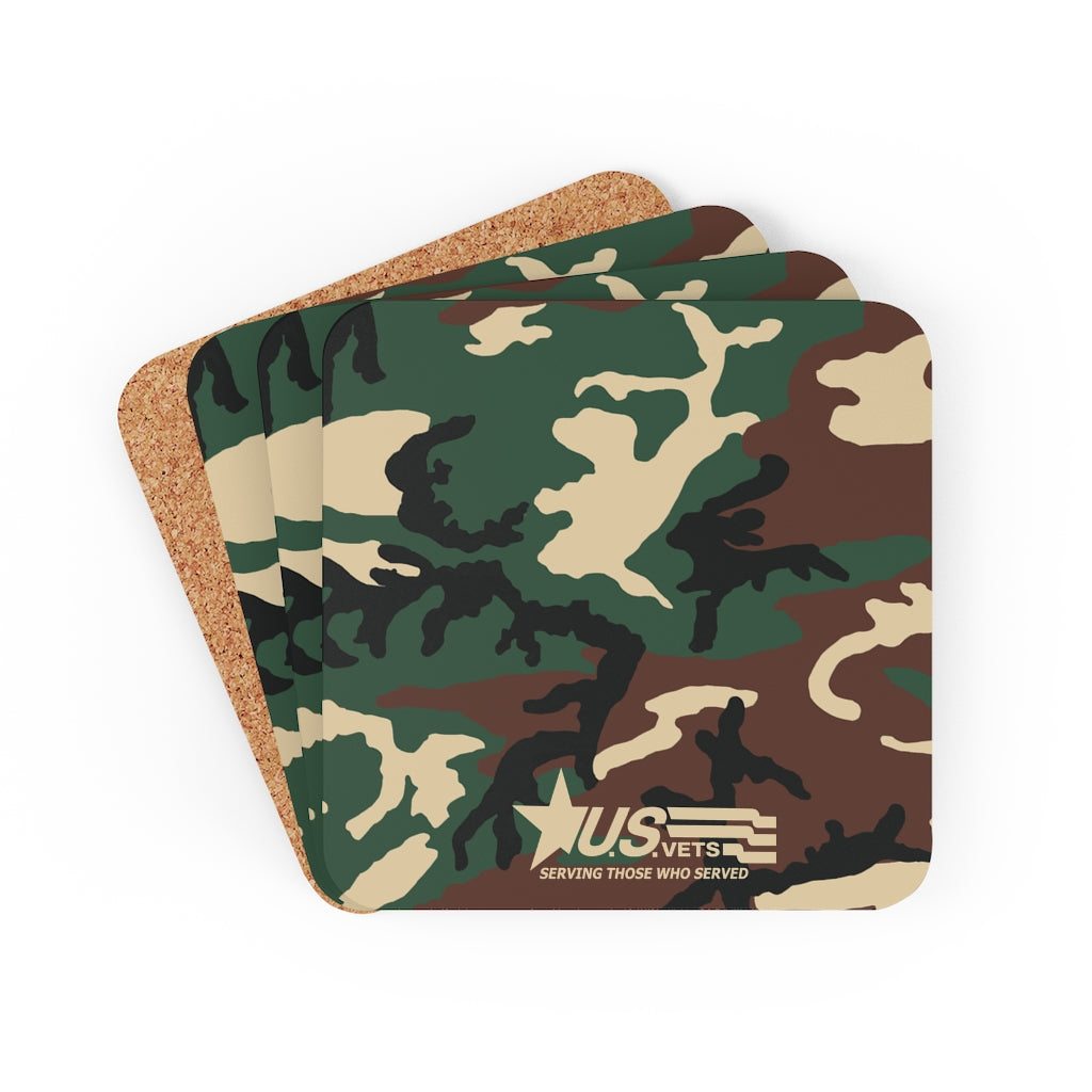 U.S.VETS Corkwood Coaster Set