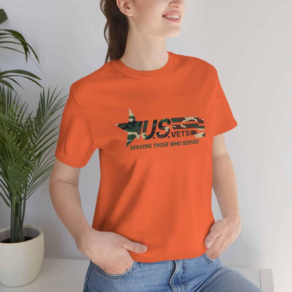 U.S.VETS Premium Camo Crew Neck Adult Tee