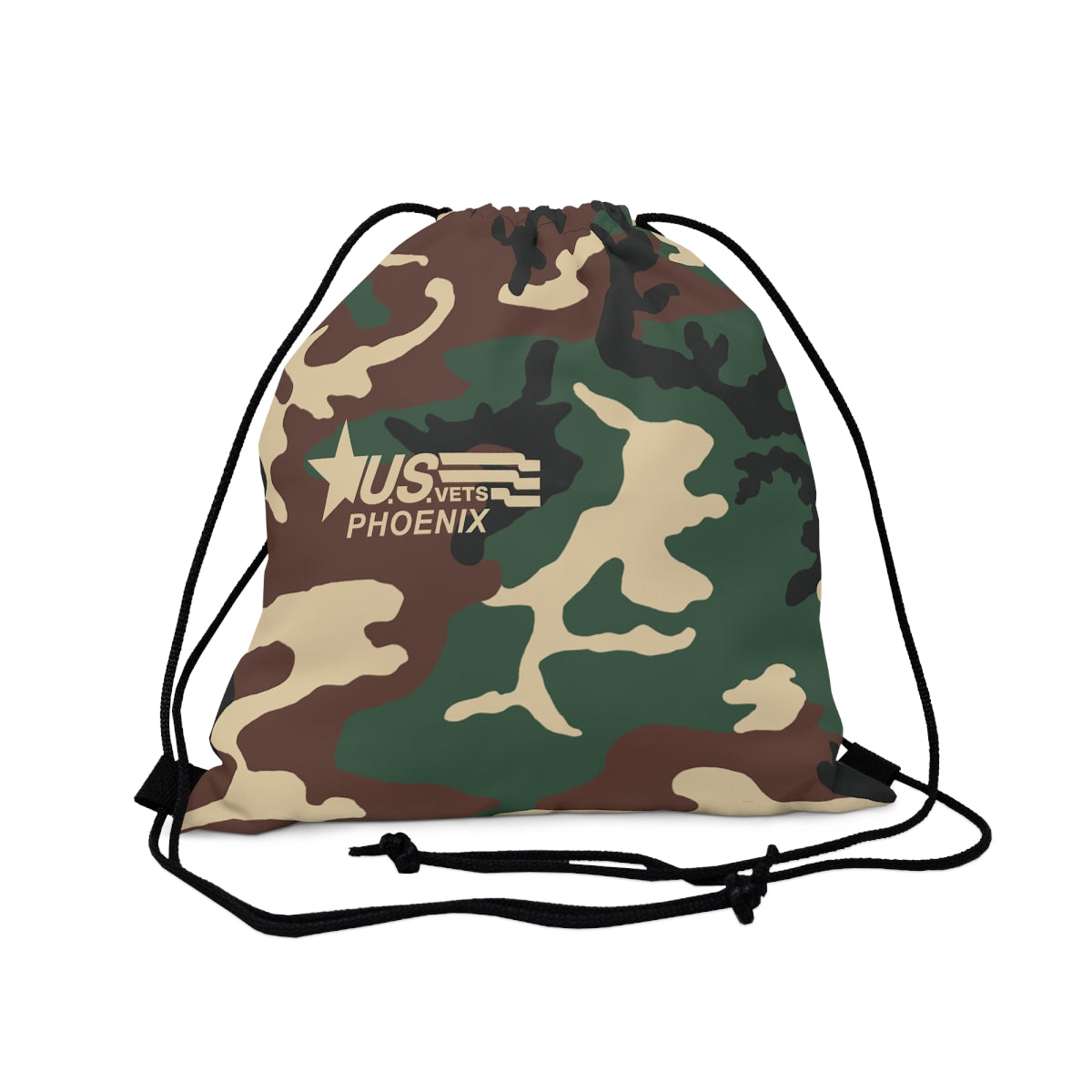 U.S.VETS Camo Outdoor Drawstring Bag