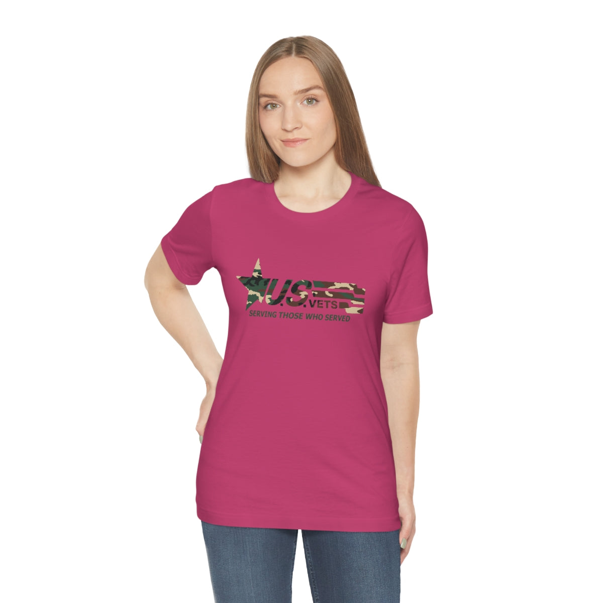 U.S.VETS Premium Camo Crew Neck Adult Tee