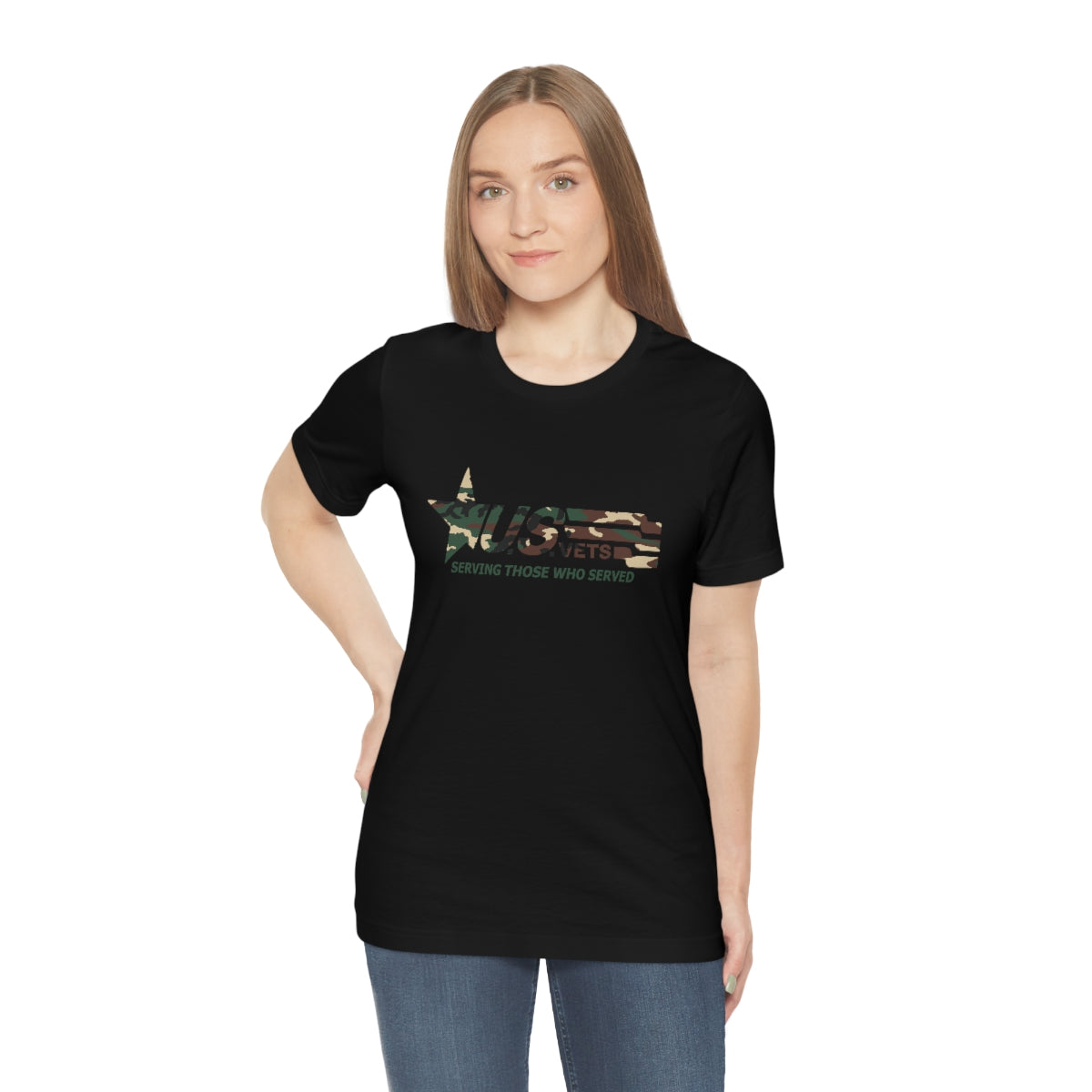 U.S.VETS Premium Camo Crew Neck Adult Tee