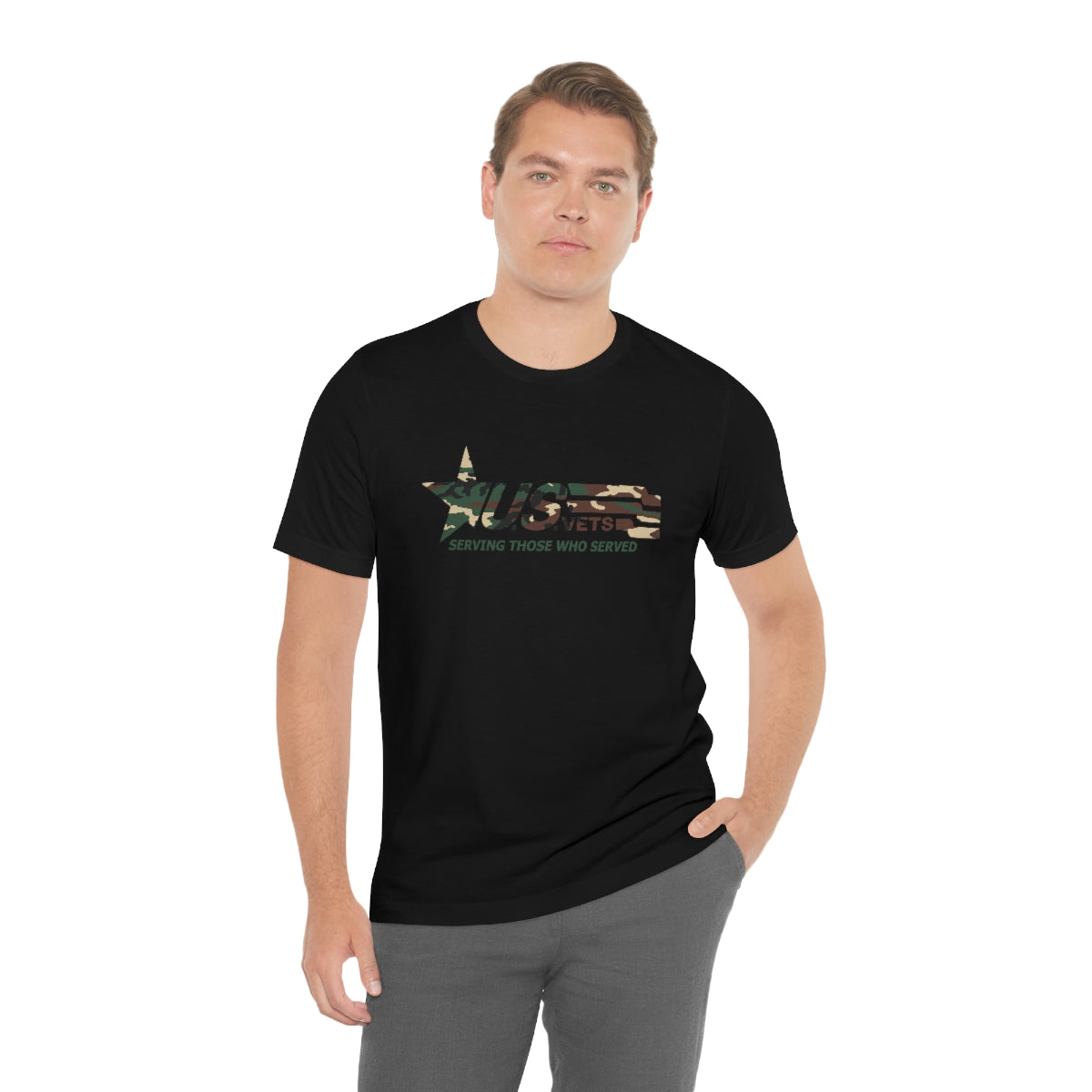 U.S.VETS Premium Camo Crew Neck Adult Tee
